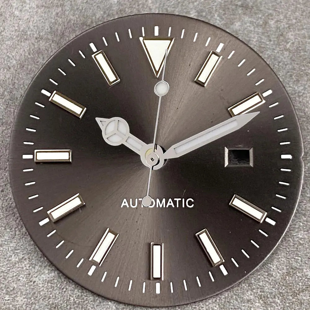 24.5mm Mother of Pearl Shell Dial Roman Diamond Sunburst Watch Dial Hand Fit NH05A NH05 Watch Movement Ladies Watchmaker Tools
