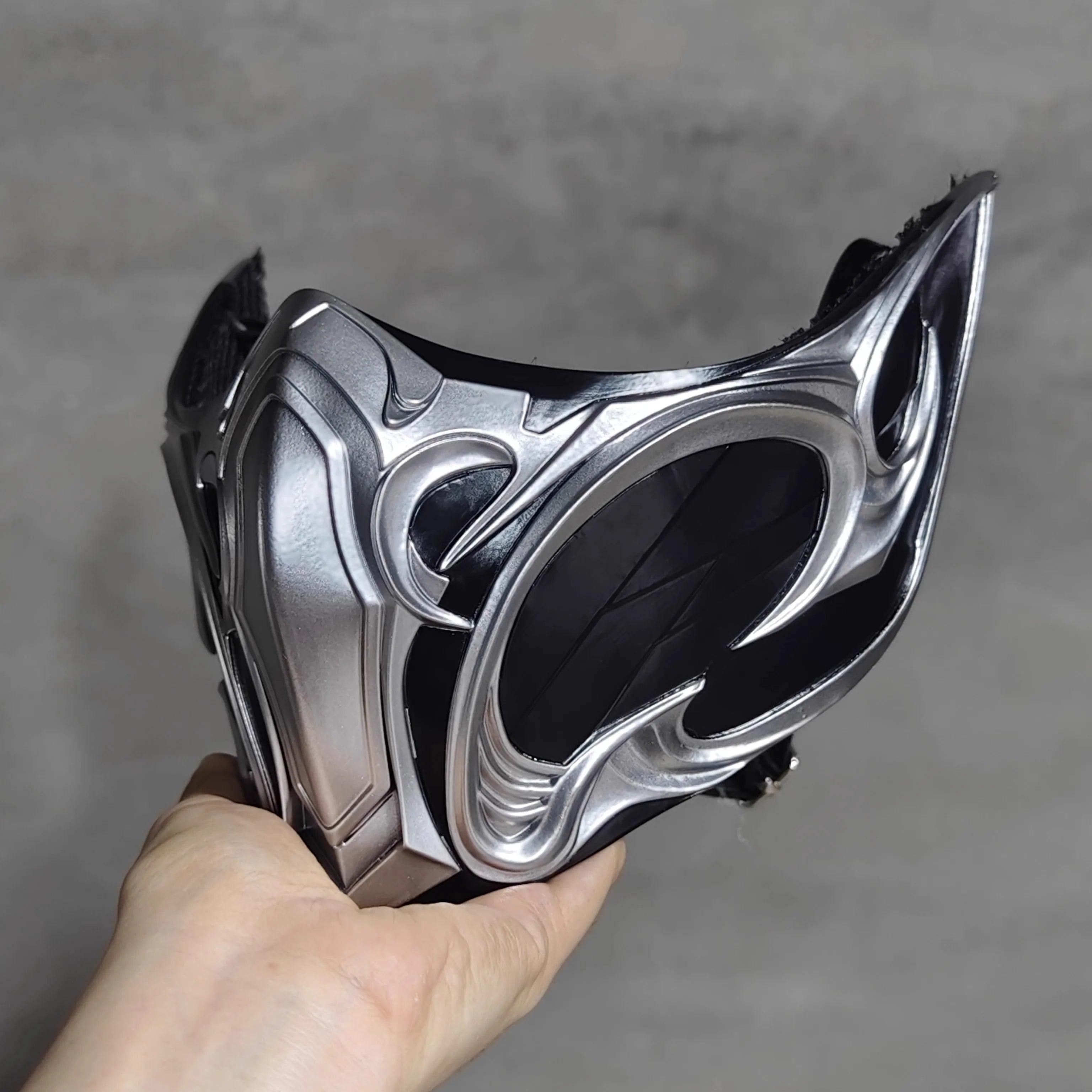 Anime Game Mortal Kombat Sub-Zero Cosplay Mask Adult Men FRP Face Mask Props Halloween Carnival Role play Mask Acceseories