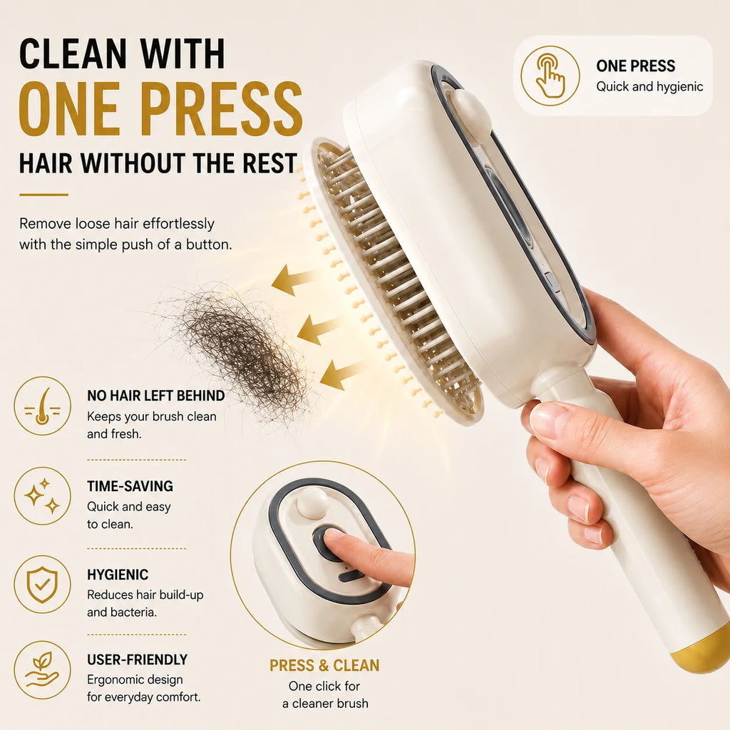 Electric Spray & Massage Hair Brush, Electric Steaming Massage Hair Care Brush, for Hair for Reduce Frizz, Nourishes Hairs
