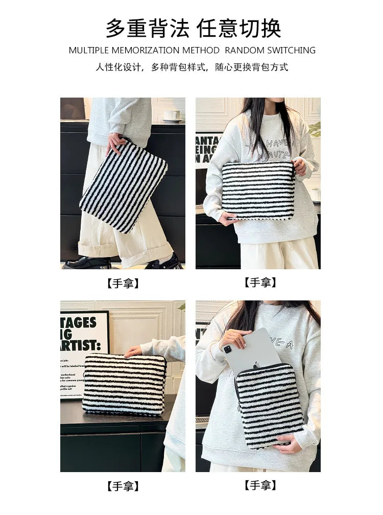 Plush Liner Bag Tablet Laptop Case For Ipad Pro11 Air6 4 510.9 Macbook Air13.3 Pro14 Xiaomi Huawei Samsung15.6 Laptop Sleeve