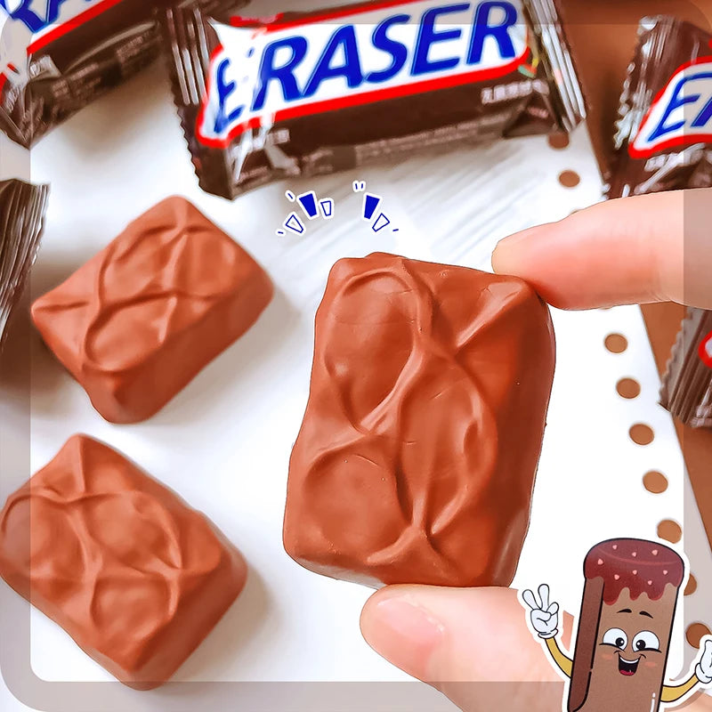 office supplies school teacher gift Aesthetic stationery items cute stationery wholesale cute chocolate school eraser rubber