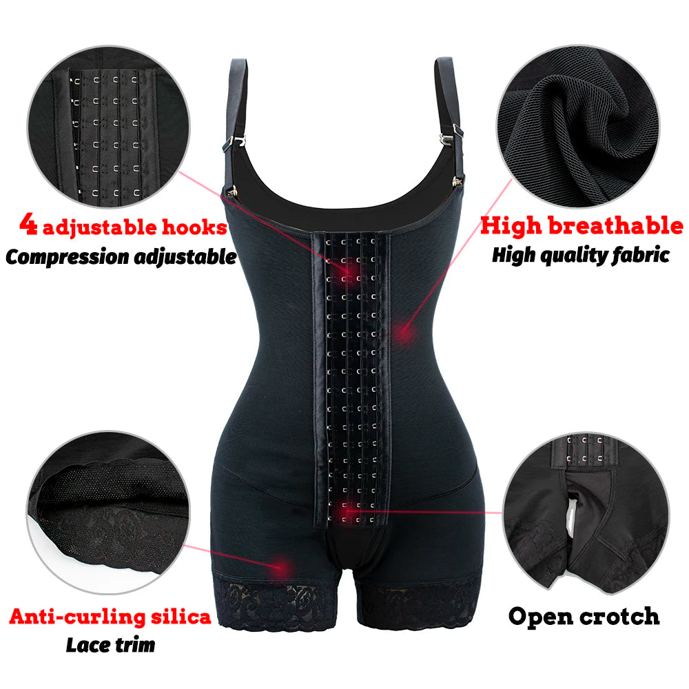 Abdomen Control Girdles Shapers Colombian Faja Body Slimming Corset Flat Tummy Sheath Carving Woman Suspenders Female Shapewear