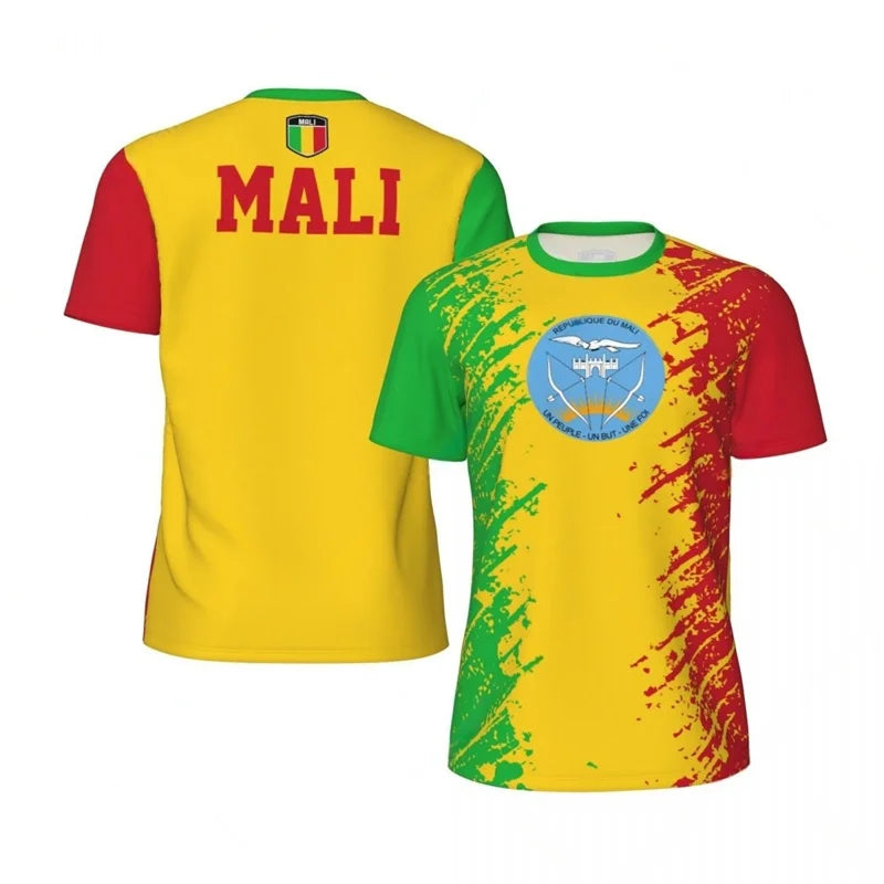 African Mali Graphic T-shirt Men Casual Streetwear Oversized Short Sleeve Summer 3D Printed Sports Fitness Football T Shirts