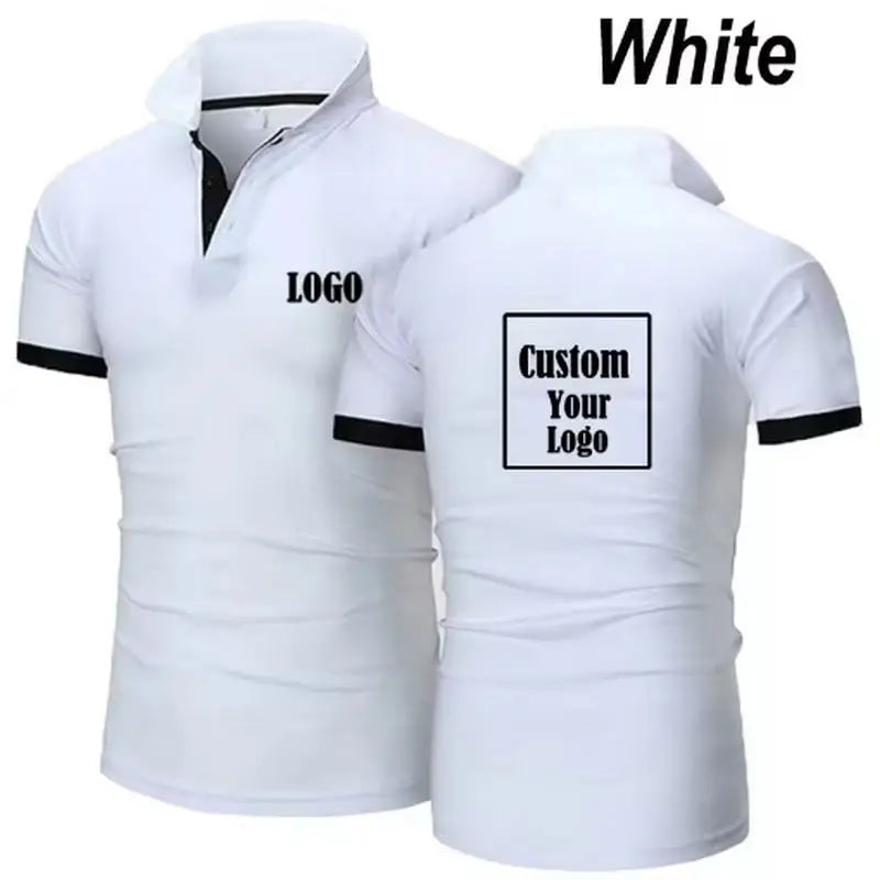 Custom Logo Casual Customize Polo Shirt Men's Summer Fashion T-Shirt Sports Wear Slim Outdoor Duplex prints Clothes S~5XL 2025