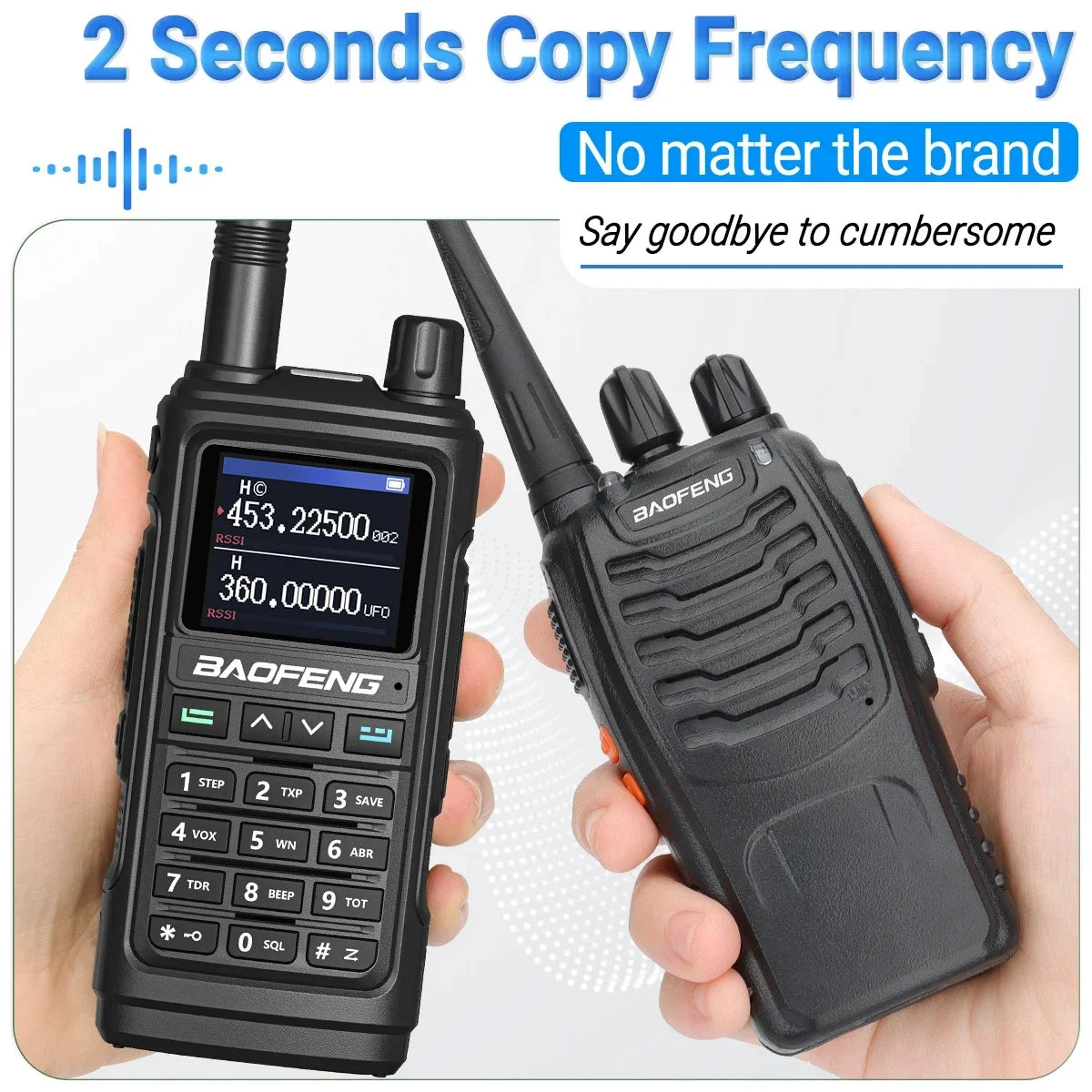 Baofeng UV17 Air Band Walkie Talkie 999 CH Draadloze kopieerfrequentie NOAA Zes bands Amateur Ham Tweerichtingsradio voor