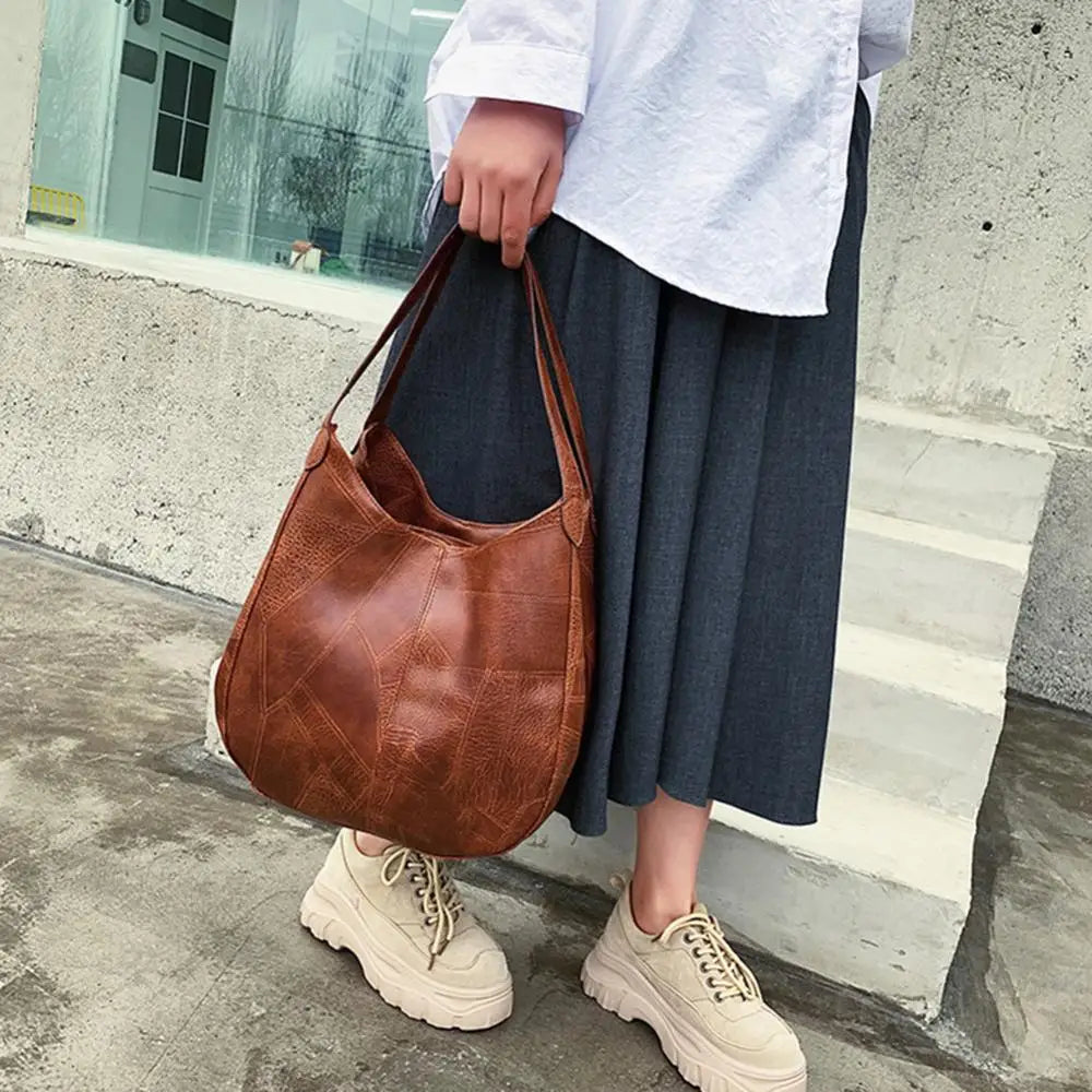 Women's Handbags Vintage Luxury Leather Shoulder Bag Designers Large Bag Modern Fashion Brand Female