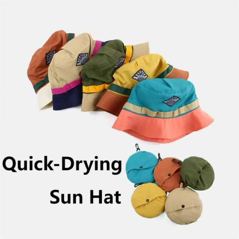 Leisure Vacation Quick-drying Fisherman Hat Visor Sunscreen Bucket Hat Waterproof Anti-UV Packable Hat Summer