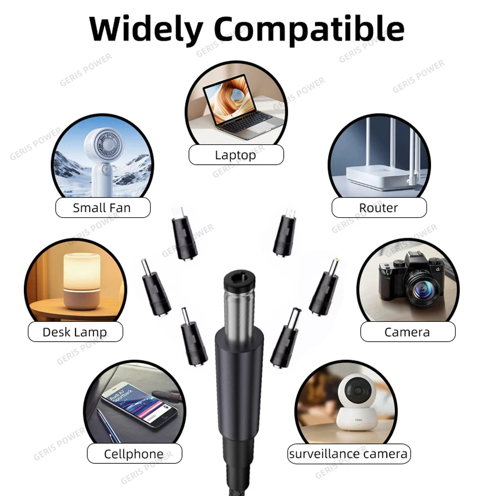 USB-C to DC Boost Converter Cable Type C to 5V 9V 12V 15V 20V 28V Adjustable Voltage Adapter Cord for Laptop Wireless Router TV
