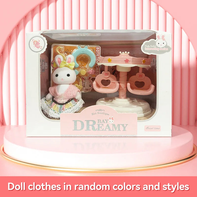 Little Rabbit Dresser Lovely Scene Play Toys Simulation Modelling Children Birthday Gift Indoor Parent-Child Interaction