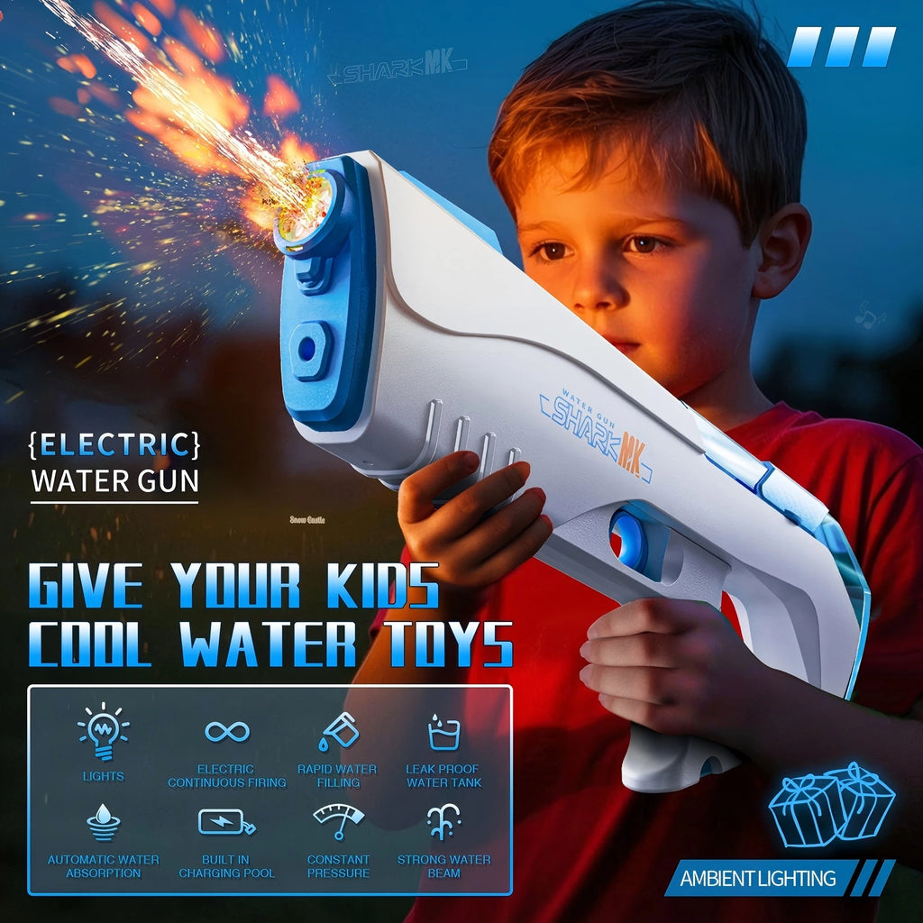 Summer High Pressure Electric Water Gun, Automatic Water For Outdoor Pool, Multiple People Fighting Games Water Toys