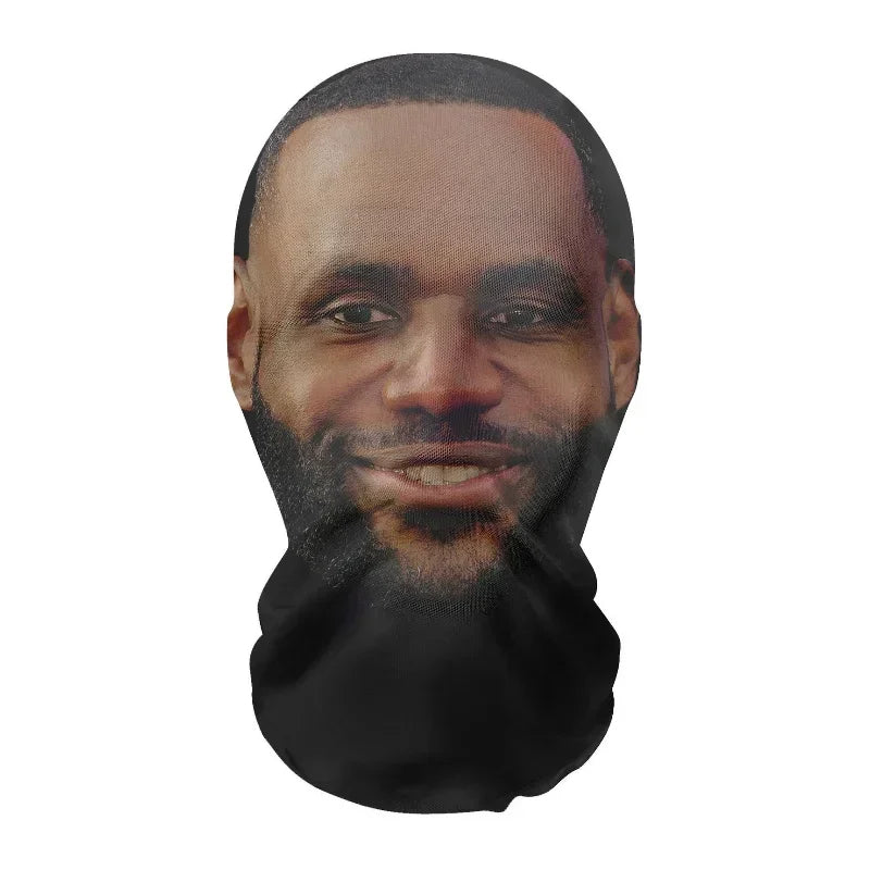 Kanye Mask 3D Printed Elastic Mesh Full Face Mask For Men Women Cosplay Headwear Hip Hop Fashion Balaclava Hood Hat Headgear