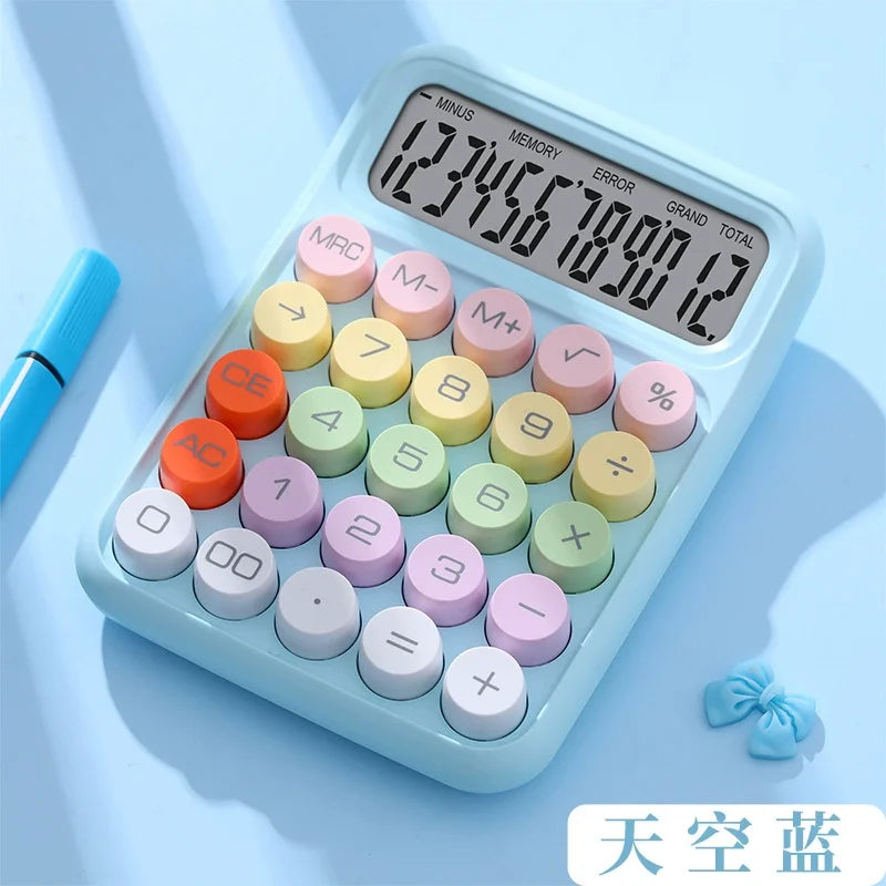 New Ins Dopamine Candy Color Calculators Large Display Mechanical Dot Keyboard Back School Supplies Students /Finance Stationery