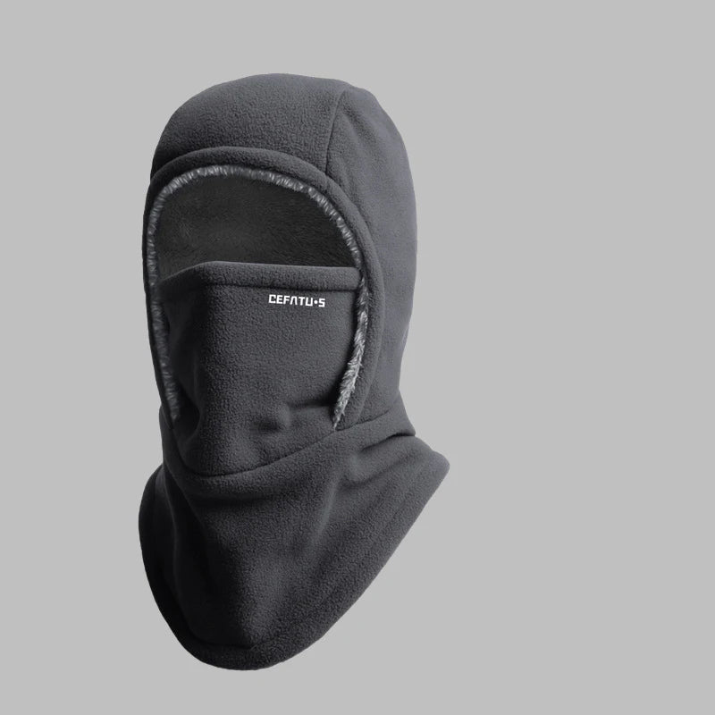 Winter Ski Face Mask Hat Outdoor Cold Protection Face Shield Mountain Climbing Cycling Hat with Fleece for Warmth