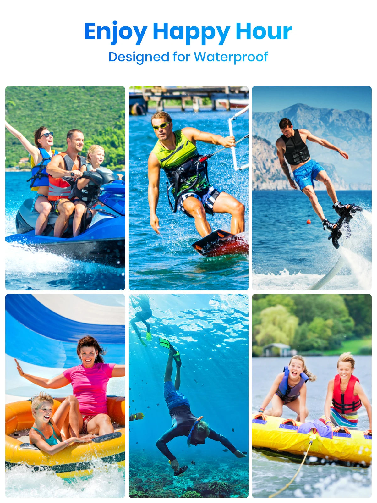 TOPK Waterproof Phone Pouch IPX8 Floating Dry Bag Waterproof Phone Case for Vacation Beach compatible with under 7 inches phones