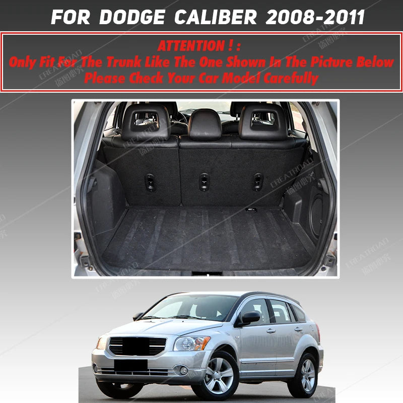 Car trunk mat for Dodge Caliber 2008 2009 2010 2011 Cargo Liner Carpet Interior Parts Accessories Cover