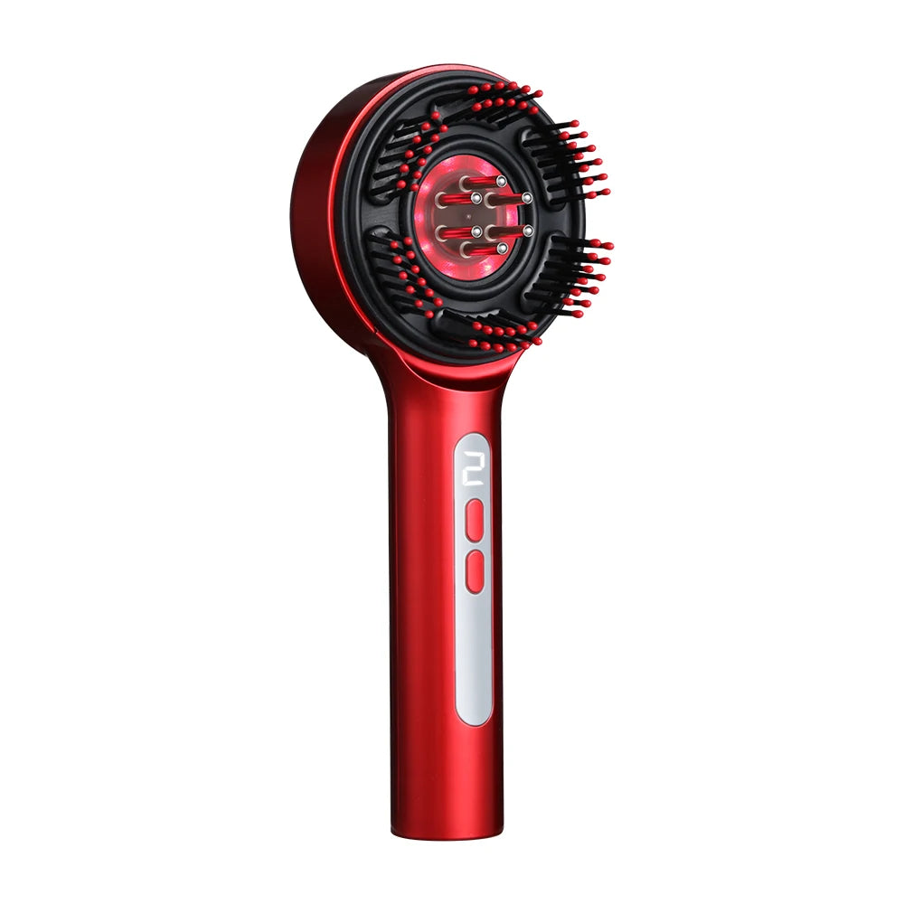 Electric Vibration Massage Comb Blue&Red Light Therapy Hair Growth Massage Scalp Brush Anti Hair Loss Improve Scalp Health Care