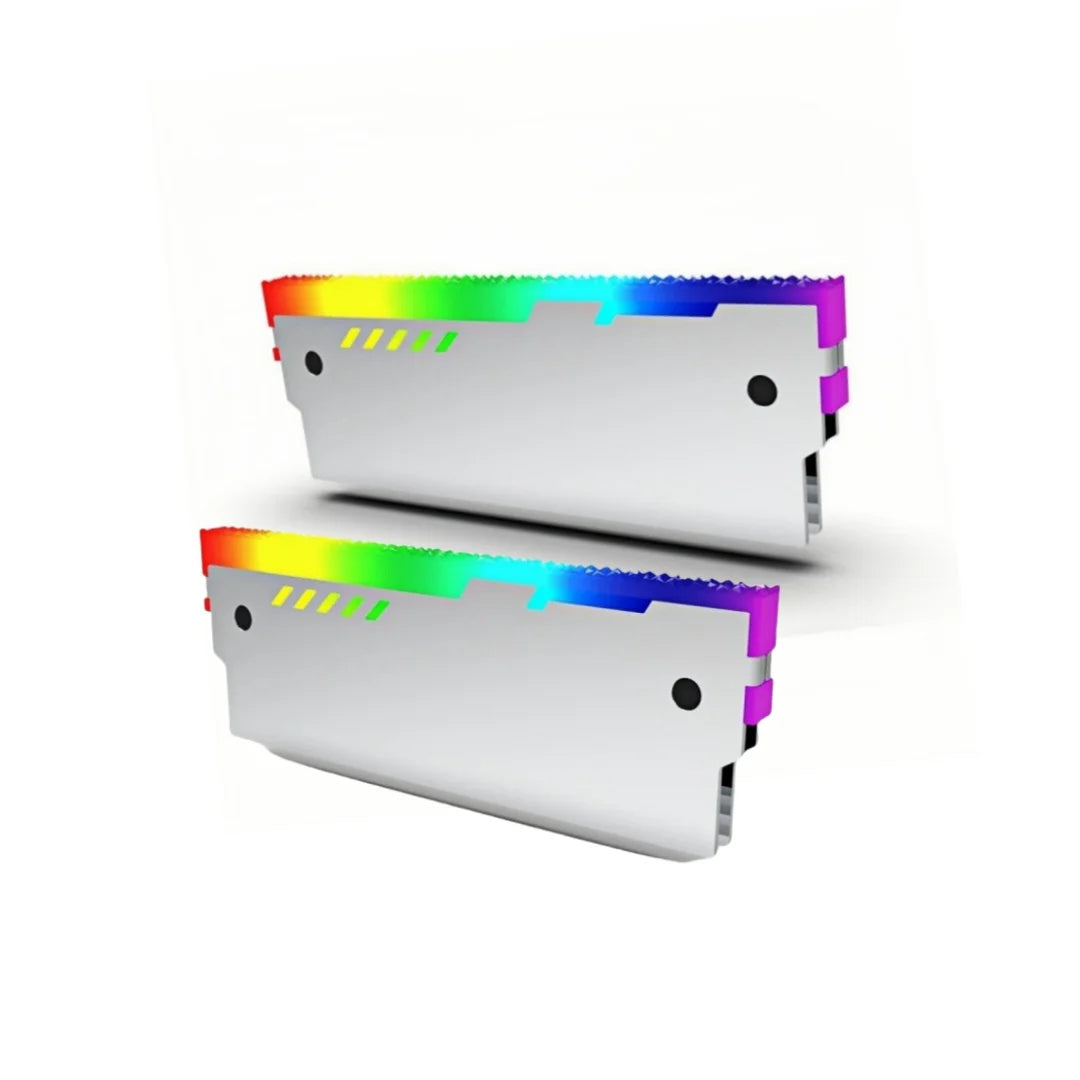 CX FUTRUE Aluminum Desktop Memory Module Heat Dissipation Vest, ARGB Light Effect, Desktop Memory Heat Dissipation Vest.White.