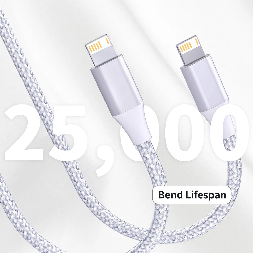 1pc LAIHONEN MFi USB A To Lightning Cable For iPhone 14 13 12 11Pro X XR Max 8 2.4A USB Lighting Charger Cable Data Wire Cord