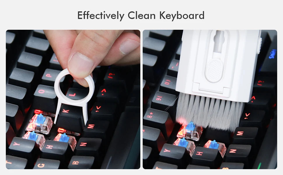 8 in 1 Cleaning Kit Computer Keyboard Cleaner Brush Earphones Cleaning Pen for  Headset IPad Phone Cleaning Tools Keycap Puller