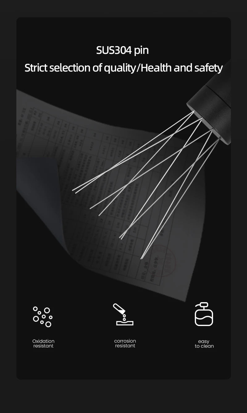MHW-3BOMBER Espresso Distribution Tool Coffee WDT Adjustable Needles Stirrer with Magnetic Rack Professional Barista Accessories