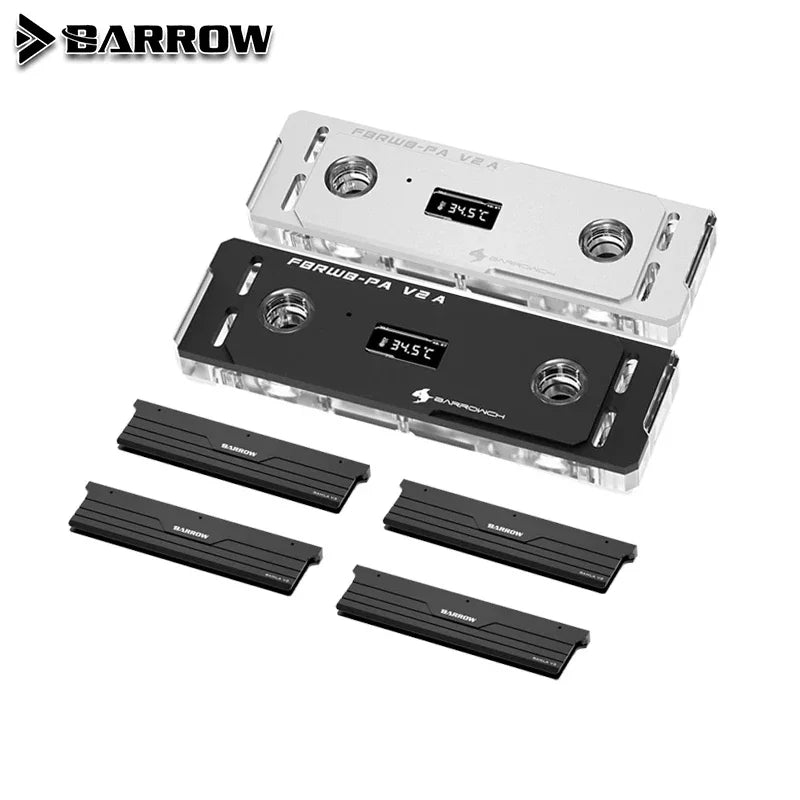 Barrowch DDR5/DDR4 Water cooler memory block memory water cooling block With TFT Digital Display 5v ARGB 3pin Lighting