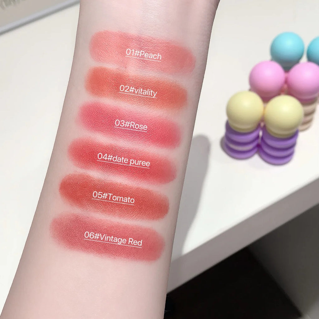 SHAQINUO Matte Lip Clay Lip Glaze, Contrasting Colors Matte Velvet Lip Clay Long-lasting Color Non-drying Lipstick