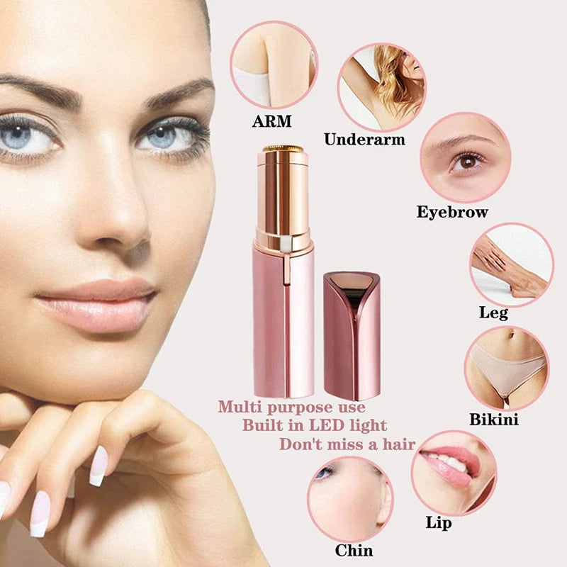 Women's Hair Remover Epilator Face Hair Removal Lipstick Shaver Electric Eyebrow Trimmer Mini Shaver Epilator Hair Removal Tool