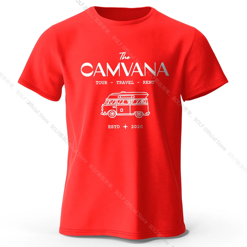 The Camvana Printed T-Shirt 100% Cotton Oversized Abstract Graphic Tees for Men Women Summer Tops Y2K Streetwear