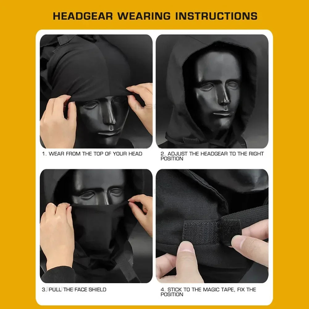 Tactical Hood Headwear Full Face Mask UV Protection for Men Women Ski Sun Hood Tactical Cycling Sports Masks for Hunting/Outdoor