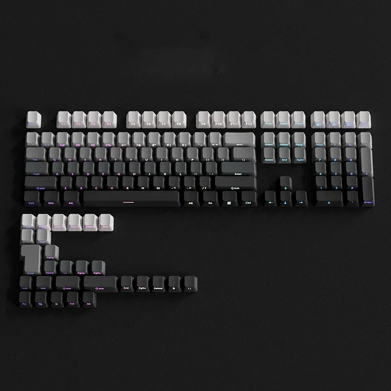 Gradient Keycaps 134 Keys OEM Profile PBT Double Shot Keycap For MX Switch Gaming Mechanical Keyboard Side Printed RGB Key Caps