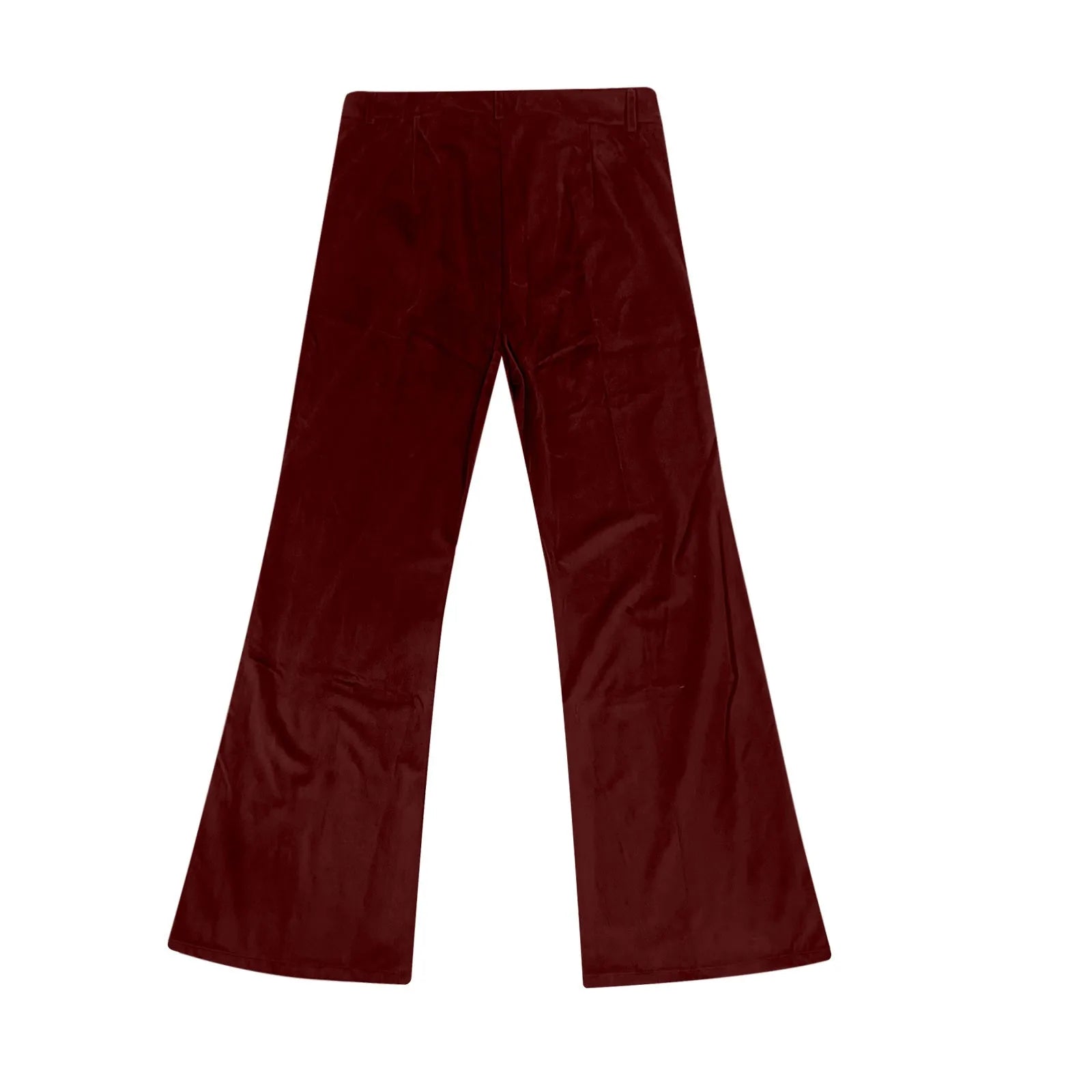 Men Retro Disco Flared Pants Classic Vintage Style Comfy Flare Trousers Fitted Velvet Fabric Dancing Stylish Pants Without Belt