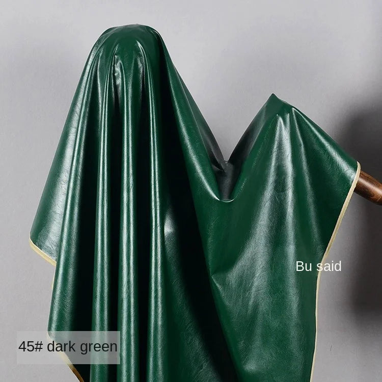 PU Soft Leather Fabric Artificial Leather Waterproof Micro Elastic Clothing Bag Designer Cloth Apparel Diy Sewing