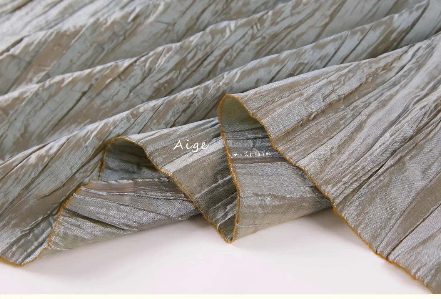 Irregular Pleated Fabric Glossy By Meters for Dress Skirt Shirt Windbreaker Diy Sewing Designer Cloth Soft Comfortable Plain Red