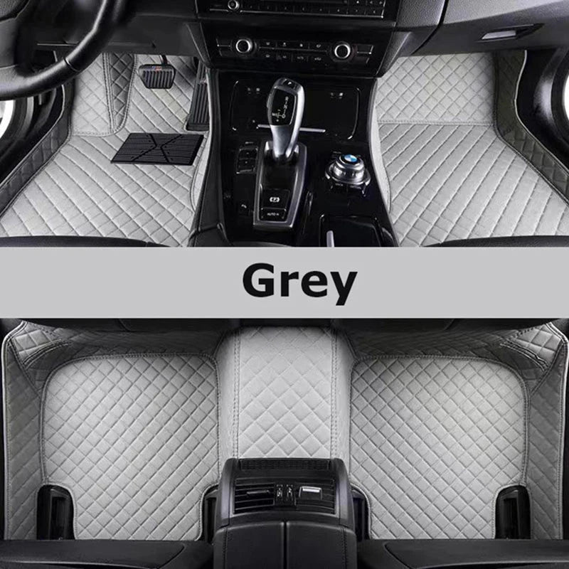 Car Floor Mats For Peugeot 206CC 206 CC T16 2000~2008 Leather Mat Carpets Rugs Protective Pad Set Interior Parts Car Accessories