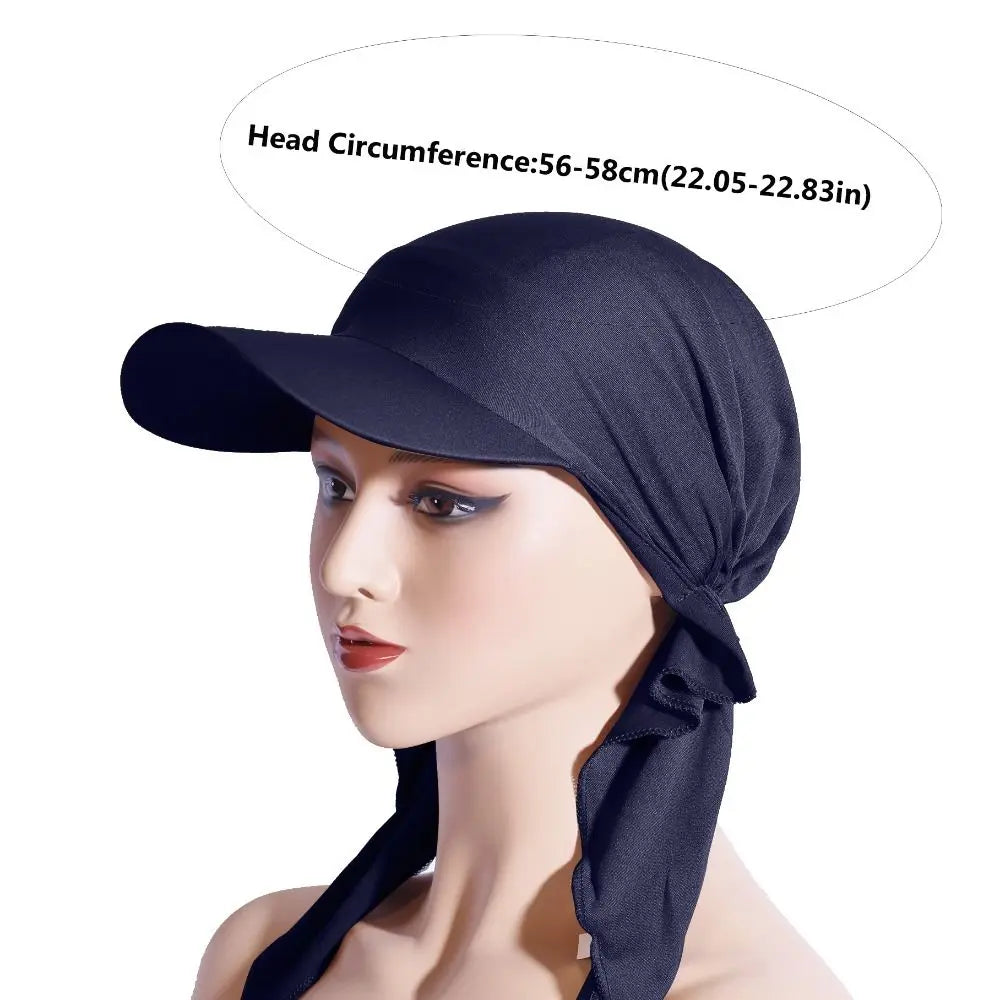 Casual Solid Color Headscarf Baseball Cap Turban Cap Nylon Sunscreen Beach Hats Sunscreen Hat Baseball Hat Hijab Shawl Sports