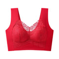 Ladies Comfortable Sexy Lace Seamless Breathable Back Bra All Season Comfortable Without Steel Ring Gathering Anti Sagging Vest