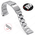 HQstrap Stainless Steel Watch Band 20mm 21mm 22mm 16mm 17mm 18mm 19mm Silver Metal Watchband Scalable Strap End Accessories