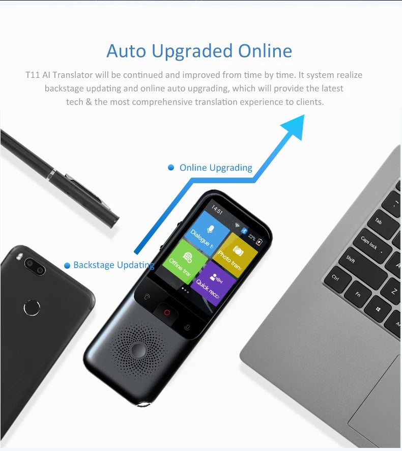 MSAI T11 Translator 138 Languages for Travel Real-time 17 Languages Offline Translation Photo 75 Languages 1500mAh 1+8GB