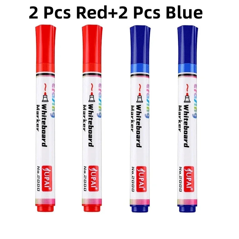 4Pcs/Set Erasable Magnetic Whiteboard Marker Pen Blackboard Marker Chalk Glass Ceramics Office School Art Marker Stationery