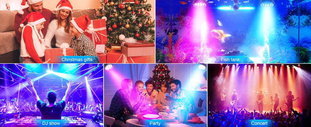 U'King 4PCS Waterproof LED Par Light 14x10W LED RGBW DJ Party Light IP65 DMX512 Effect Stage Lighting for Disco Bar Nightclub
