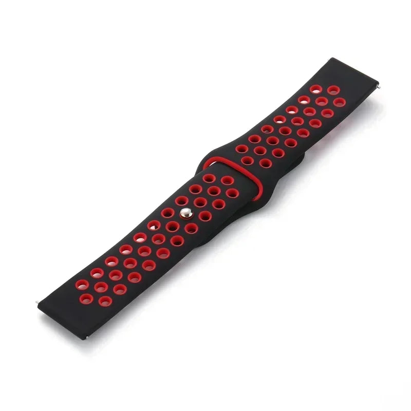 20mm/22mm Watch strap For Amazfit GTS 4-3-2e Mini/GTR 4-3-2 47mm/GTR 2e/stratos 3 sport Silicone Bracelet Amazfit Bip 6/5/3 pro
