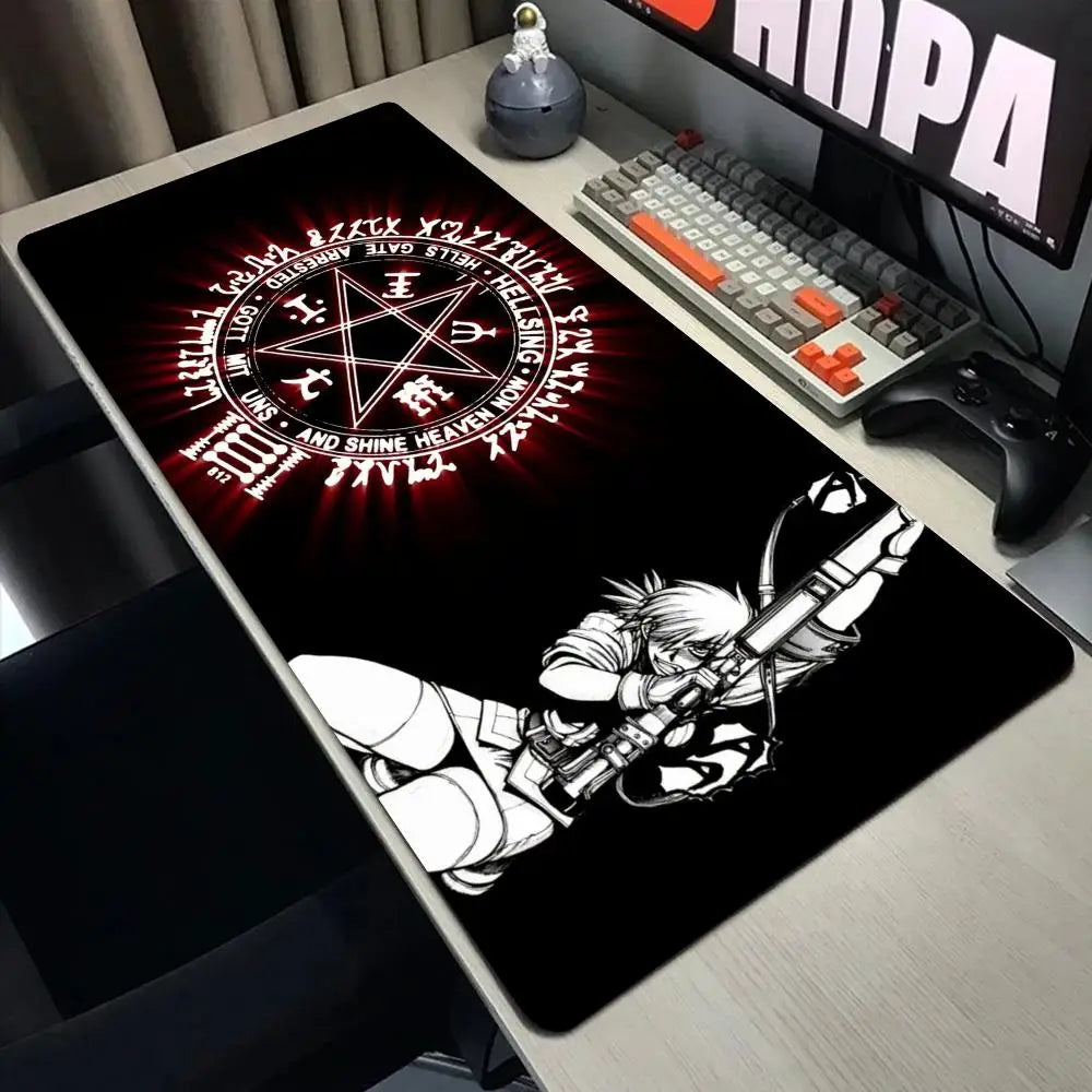 Anime Hellsing Alucard Mouse Pad XXL Gaming Accessories Office Gamer Keyboard Desk Mat Non-Slip Laptop Large rubber Mousepad