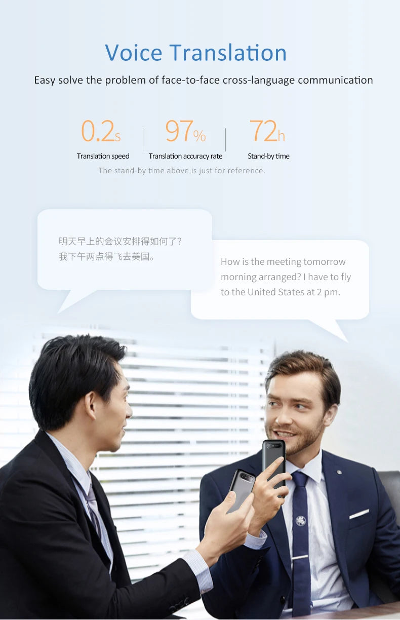 MSAI T11 Translator 138 Languages for Travel Real-time 17 Languages Offline Translation Photo 75 Languages 1500mAh 1+8GB