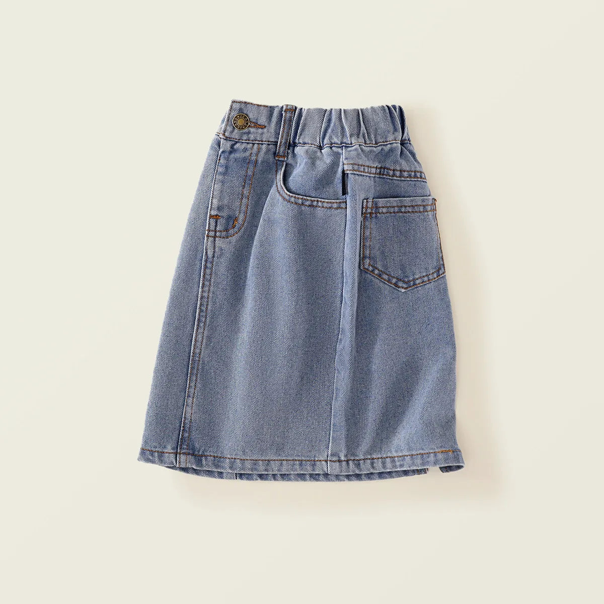 2025 Spring/Summer New Arrival Girls' Denim Pencil Skirt, Soft Washed Korean Style Baby Girl High-Waisted Skirt