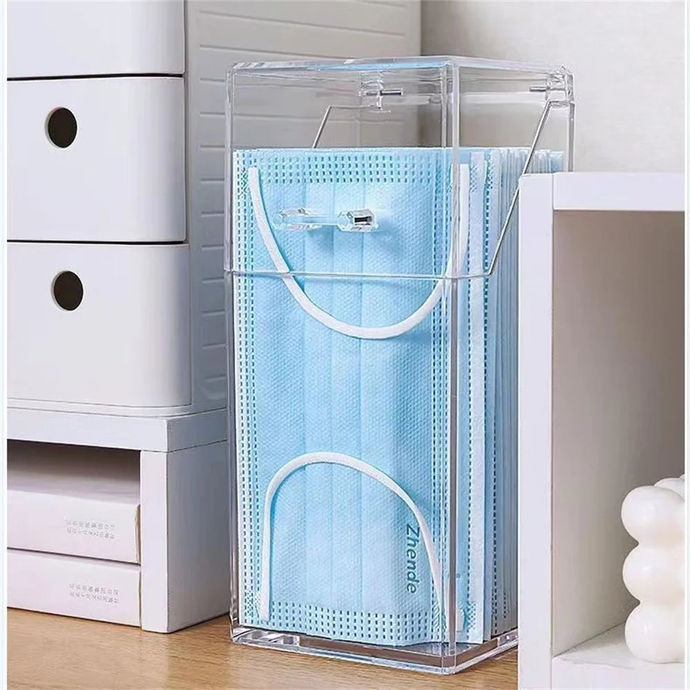 1PC-Desktop Makeup Brush Storage Bucket Cup Holder with Lid Makeup Lipstick Cosmetic Storage Box Organizer Tube Transparent