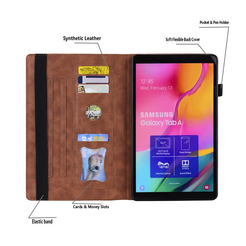 For iPad 10th 9th Generation Case Luxury Wallet Stand Tablet For Funda iPad 10.2 9.7 iPad 10 9 8 7 6 5 Air 1 2 Case Cover Coque
