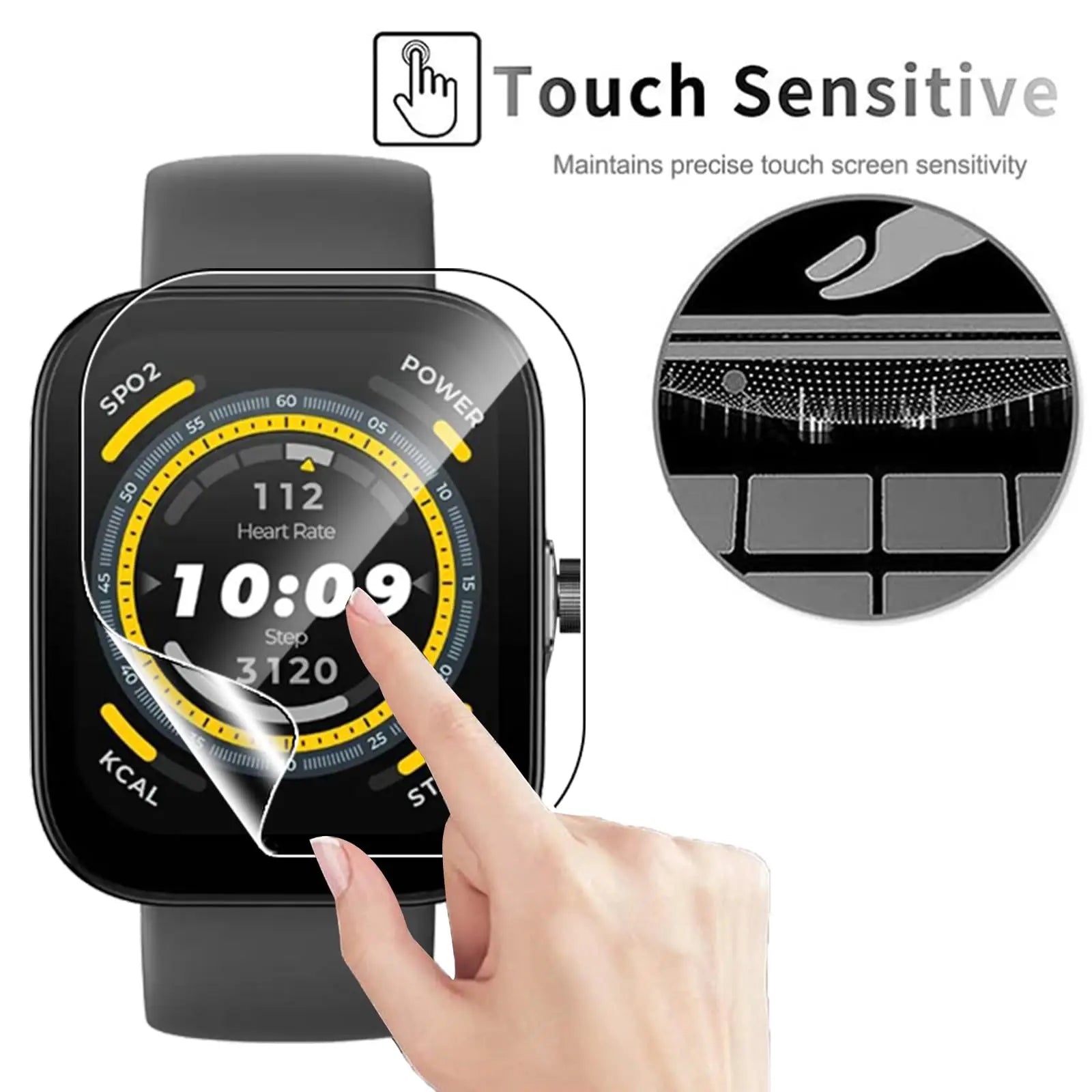 For Amazfit Bip 5 Screen Protector Soft TPU Hydrogel Films For Amazfit Bip 5 Protector HD Clear Anti-Scratch Film Accessories