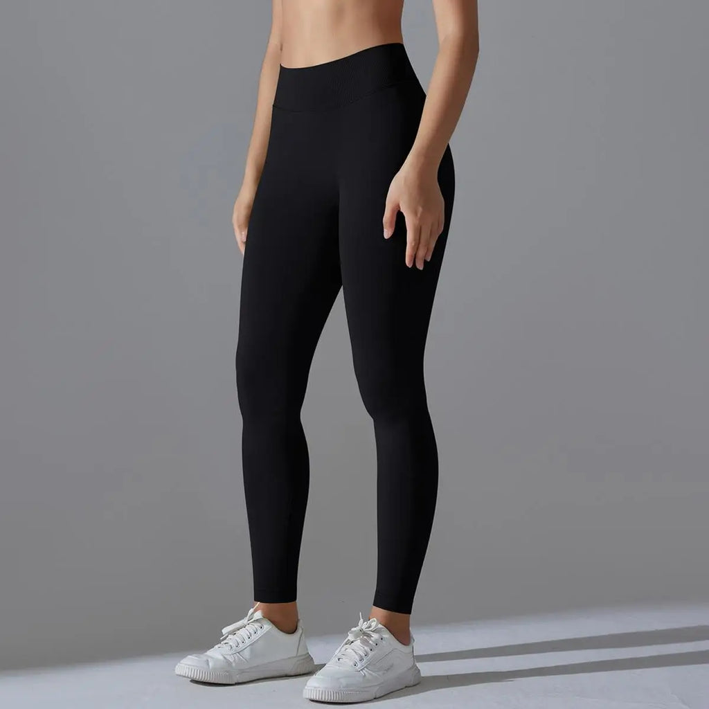 Outdoor Seamless Sports Leggings High Waist Quick-drying Yoga Running Fitness Pants Women's Peach Hip-lifting Leggings Sports