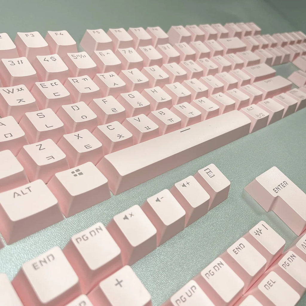 Russian Keycaps Spanish Arabic Korean Portuguese French German Thai Letters Translucent Keycaps For Cherry MX Switch 104 Key LK1