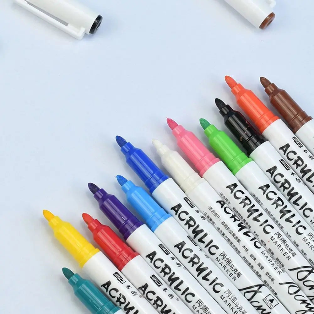 12Pcs/Set Golf Club Color Changing Pen Acrylic Ink Pen With Strong Sunscreen Waterproof Covering Power Golf Accesoires Golf Pen